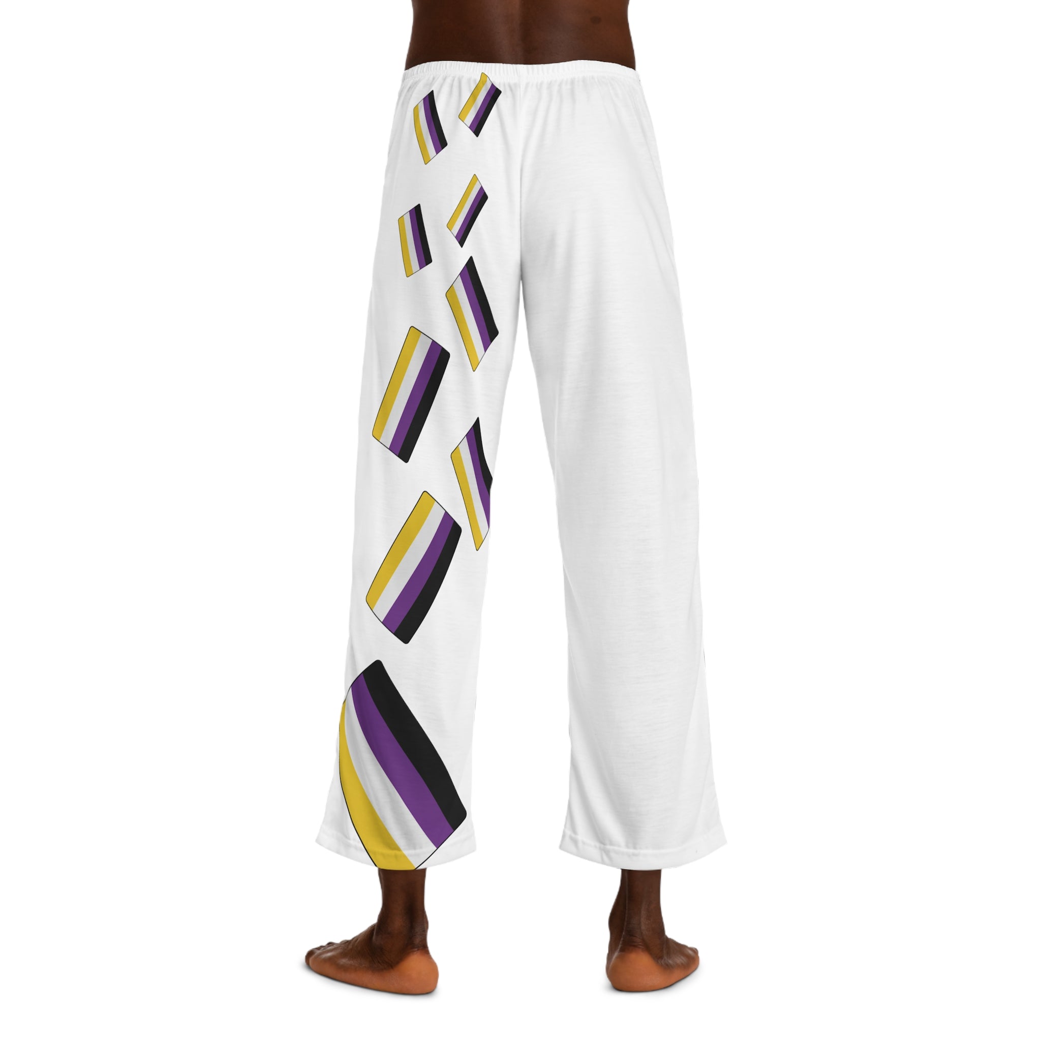 Nonbinary Pride Pajama Pants – Unisex Lounge Sleepwear with NB Flag Pattern