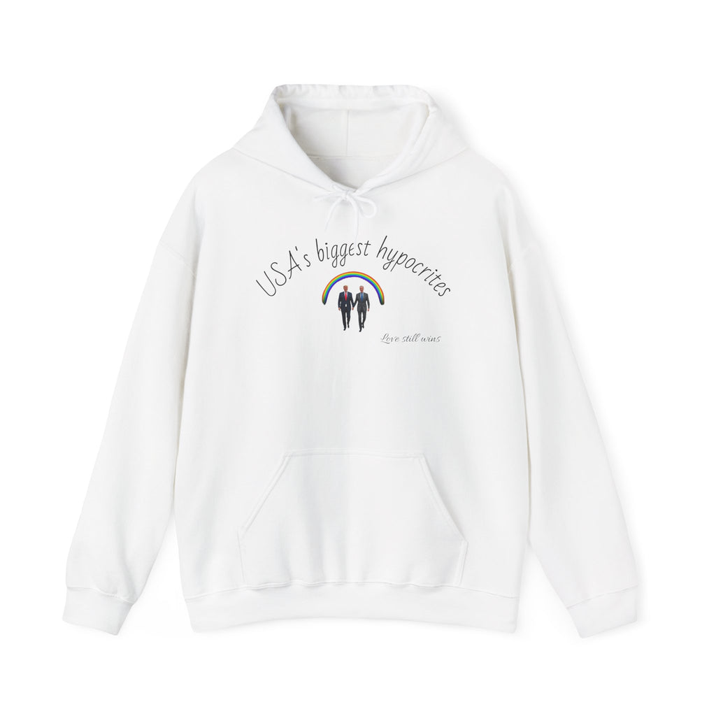 Hoodie — "USA’s Biggest Hypocrites" Rainbow Graphic Pullover