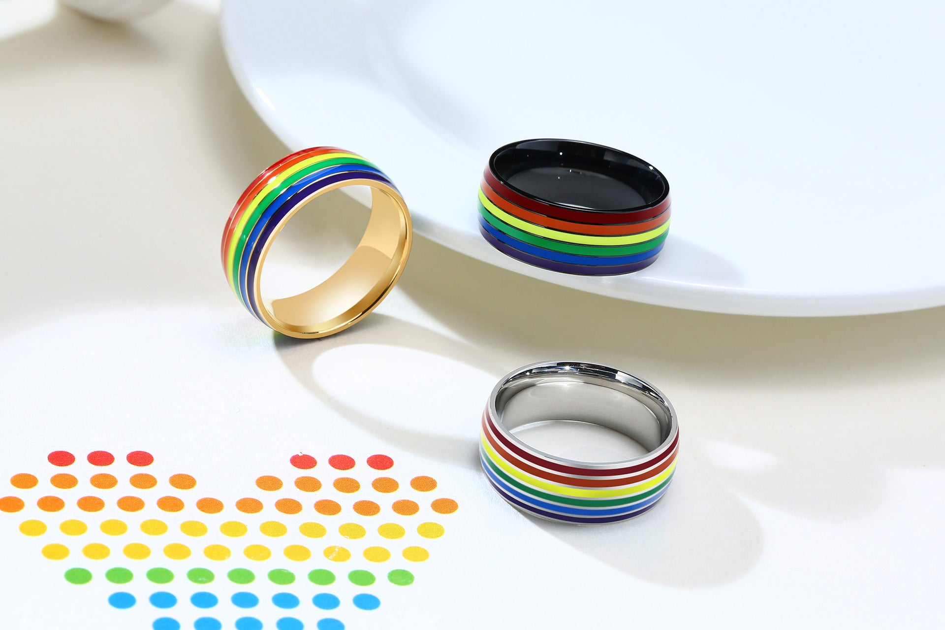 Pride Rainbow Unisex Rings