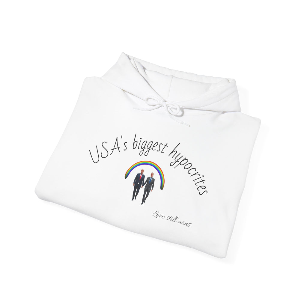 Hoodie — "USA’s Biggest Hypocrites" Rainbow Graphic Pullover