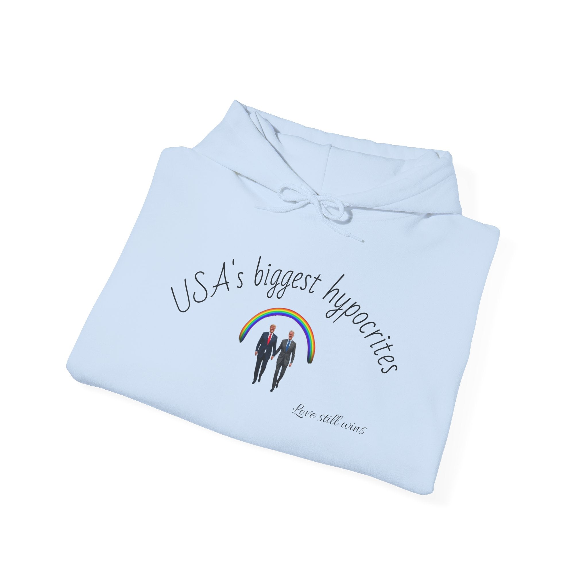 Hoodie — "USA’s Biggest Hypocrites" Rainbow Graphic Pullover