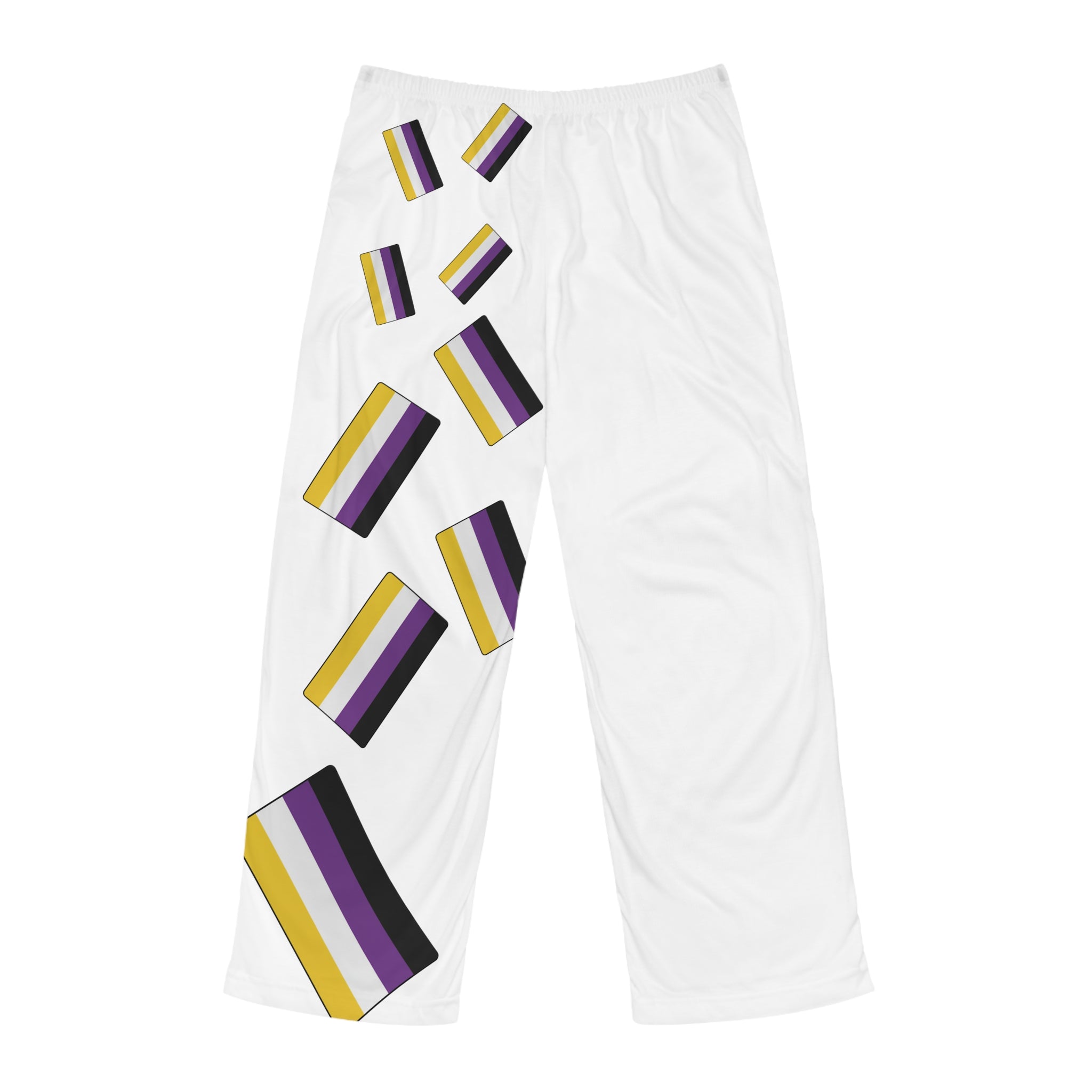 Nonbinary Pride Pajama Pants – Unisex Lounge Sleepwear with NB Flag Pattern