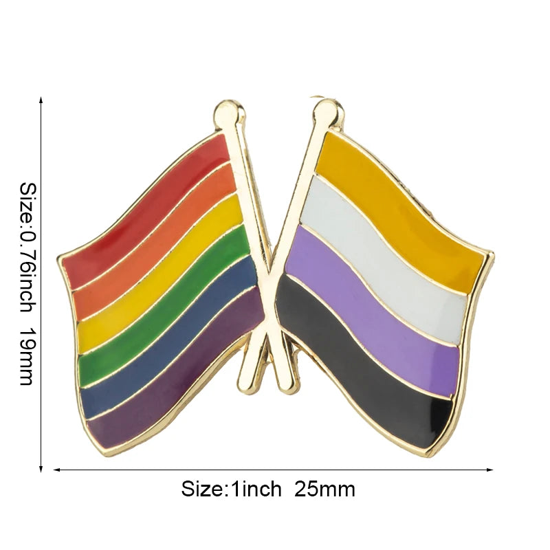 Nonbinary Pride Enamel Pins