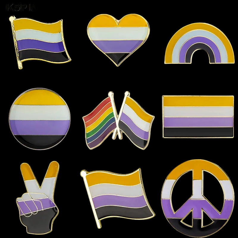 Nonbinary Pride Enamel Pins