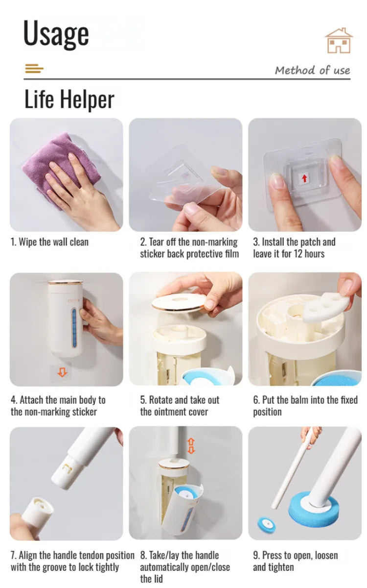 Household disposable toilet brush set special decontamination throwable replacement