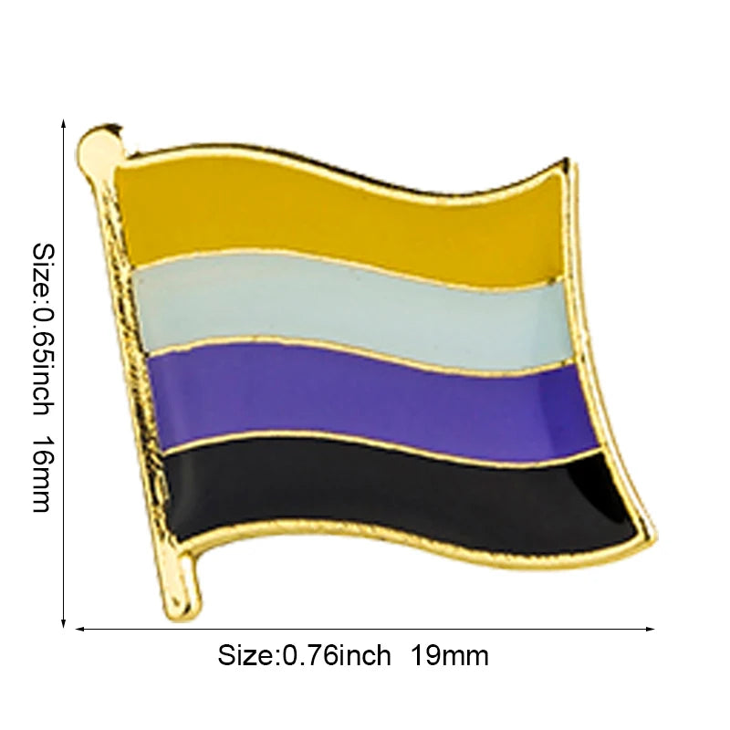 Nonbinary Pride Enamel Pins