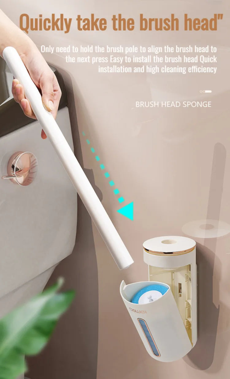 Household disposable toilet brush set special decontamination throwable replacement