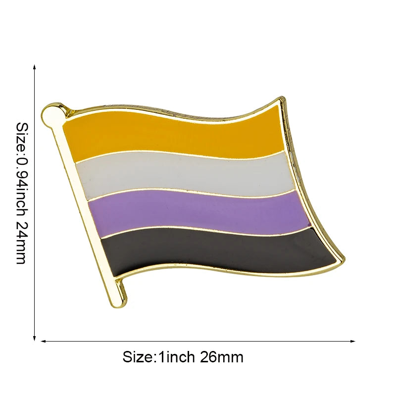 Nonbinary Pride Enamel Pins