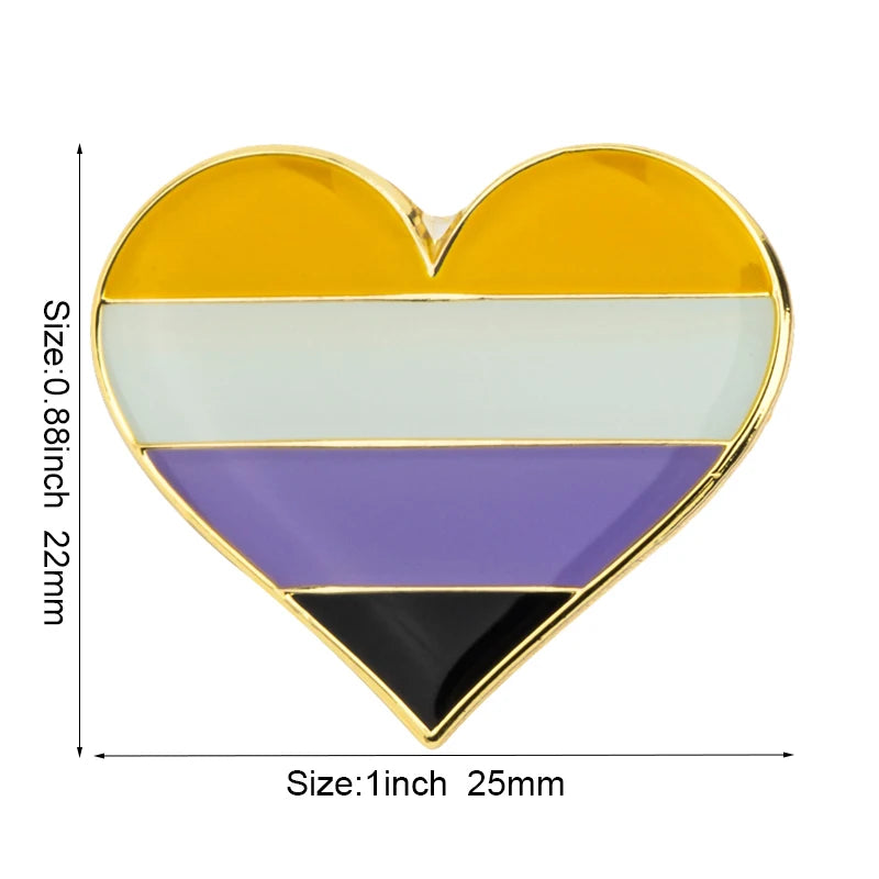 Nonbinary Pride Enamel Pins