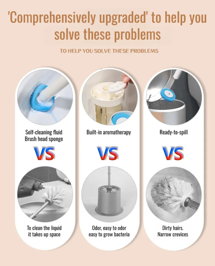 Household disposable toilet brush set special decontamination throwable replacement