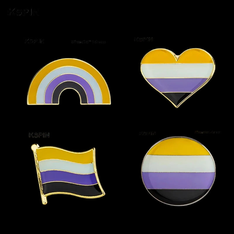 Nonbinary Pride Enamel Pins