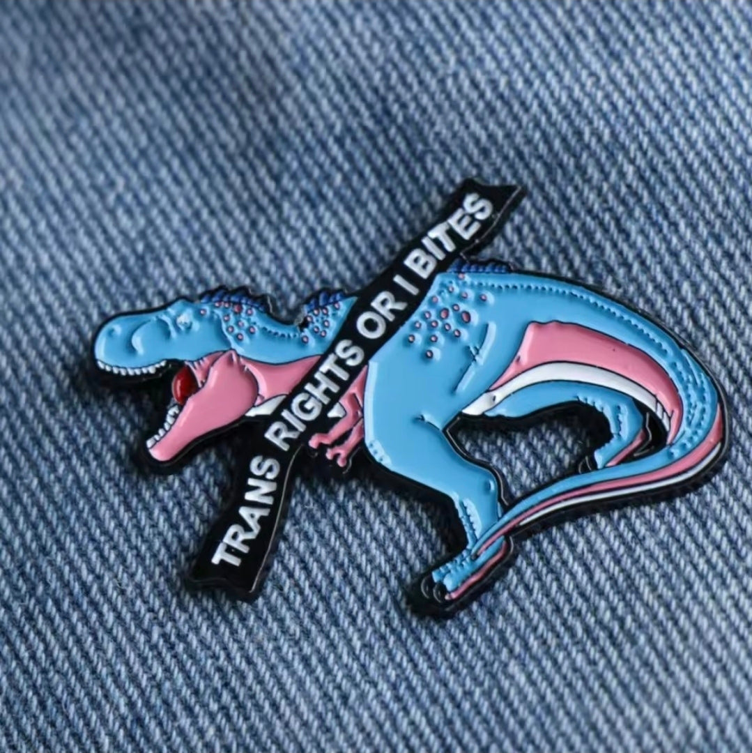 Trans Dino Pin, Brooch