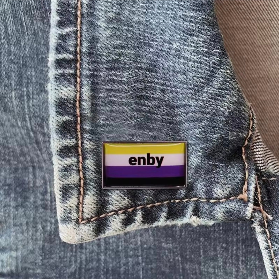 "Enby" Pride Flag pin Nonbinary