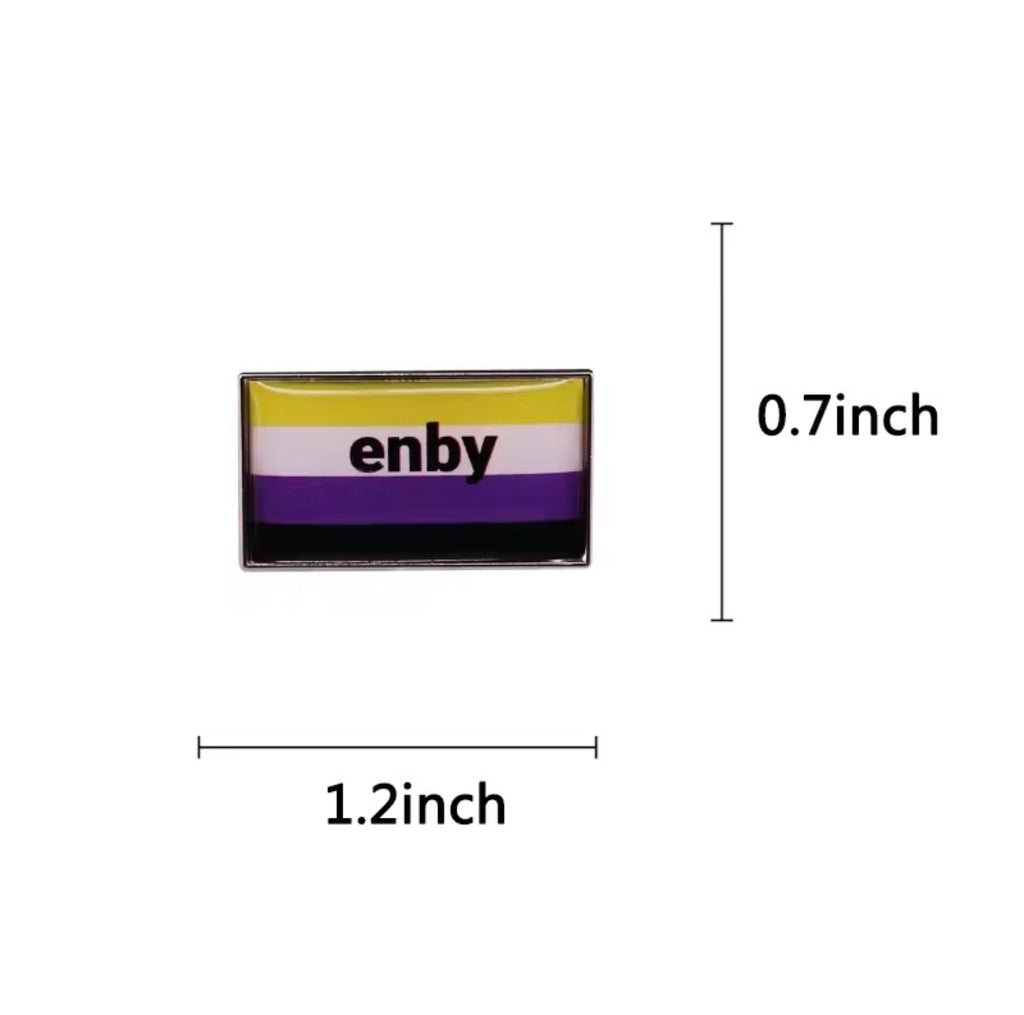 "Enby" Pride Flag pin Nonbinary