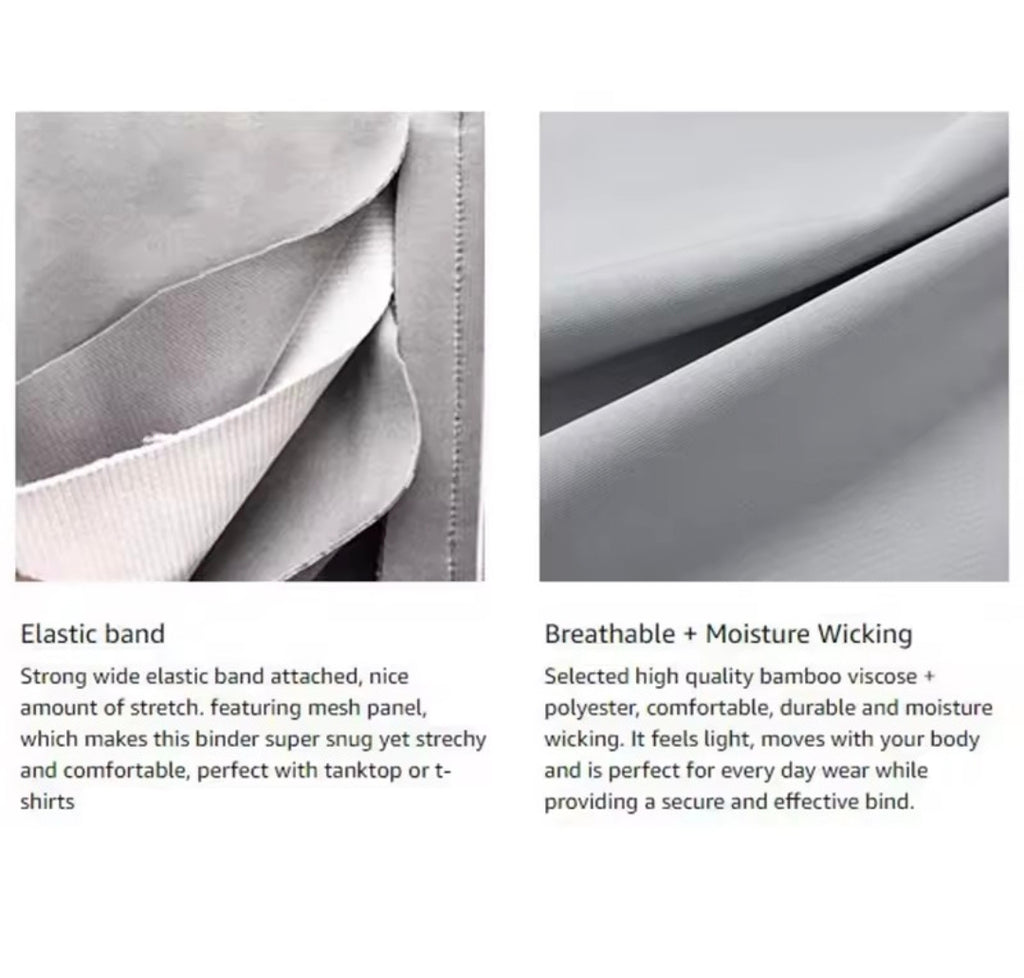 Front-Zip Chest Binder | Flat Vest | Breathable Transgender & Nonbinary Compression Top