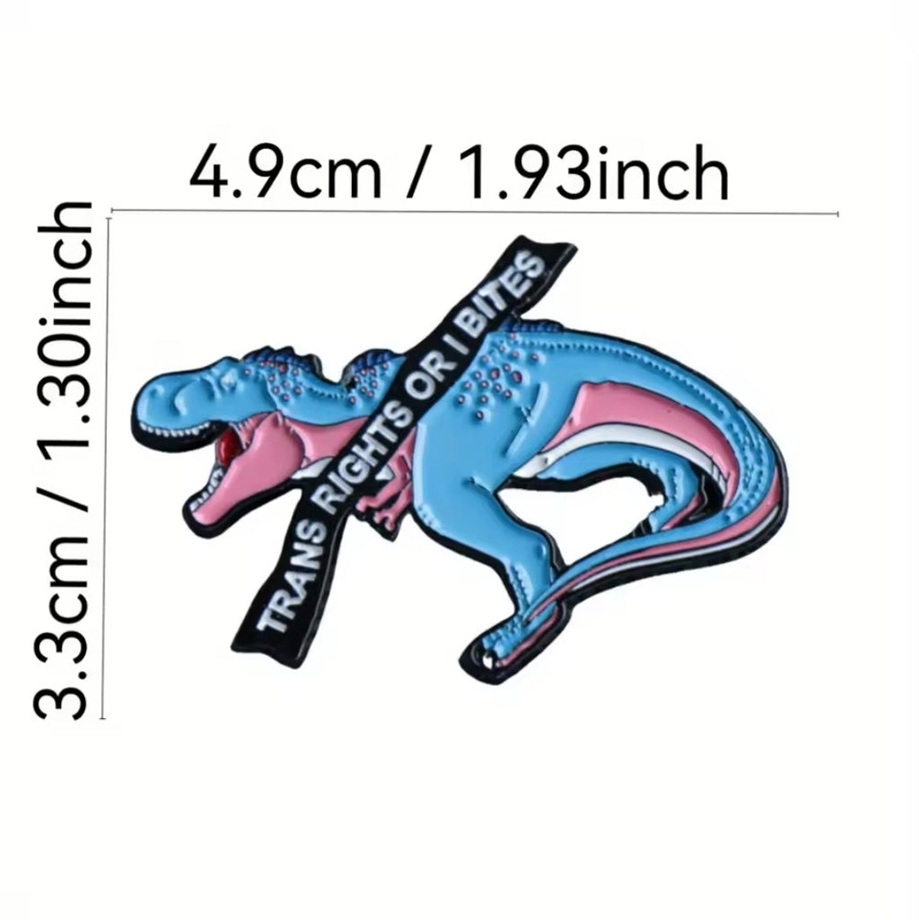 Trans Dino Pin, Brooch