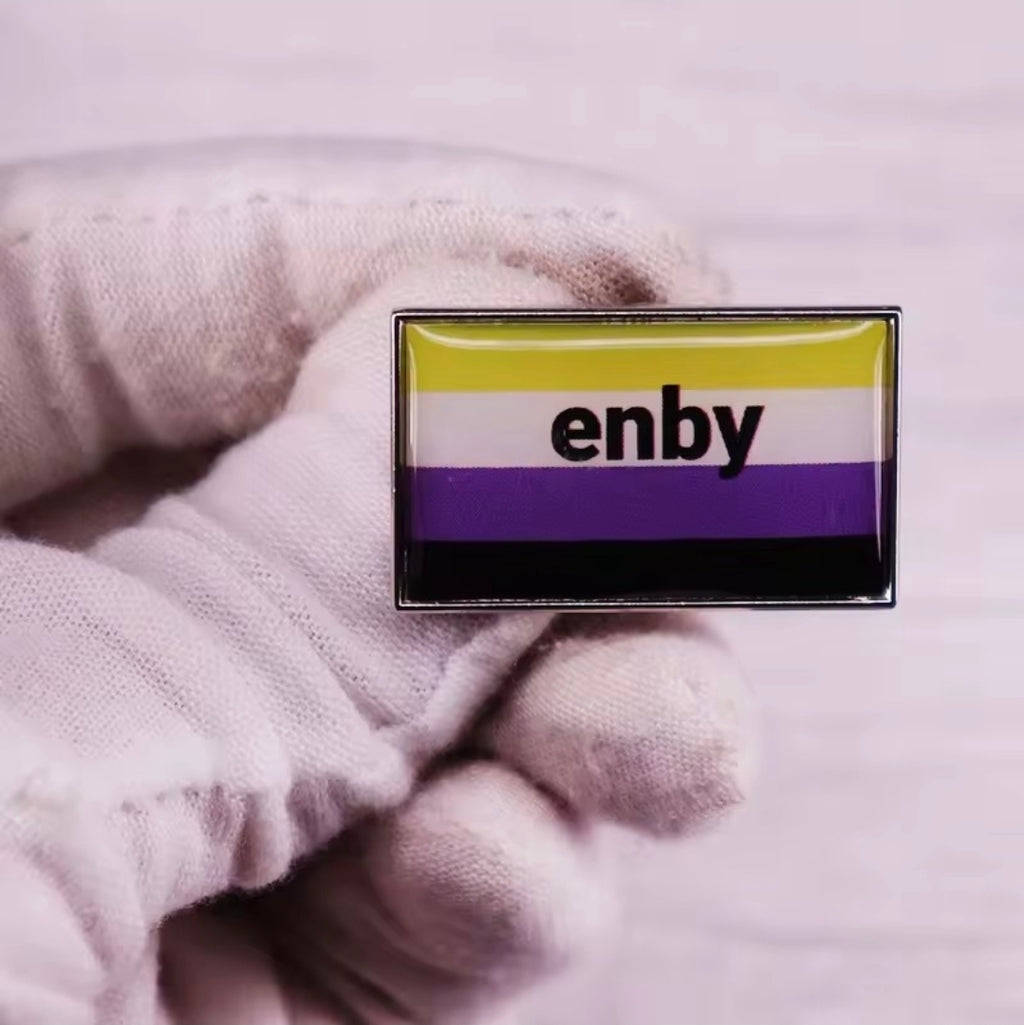"Enby" Pride Flag pin Nonbinary