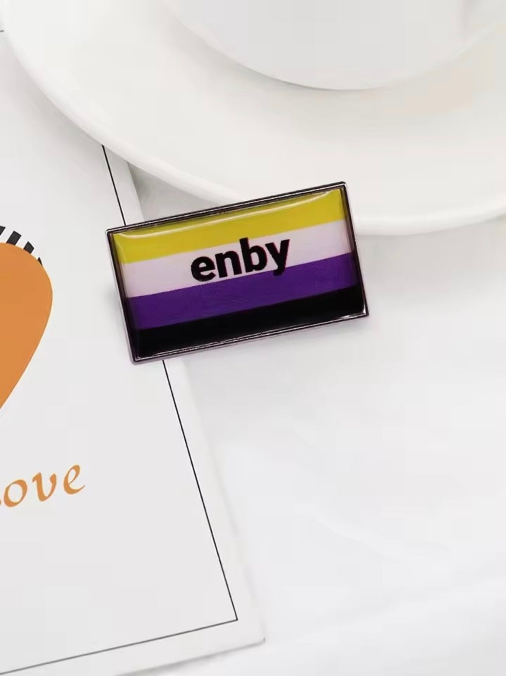 "Enby" Pride Flag pin Nonbinary