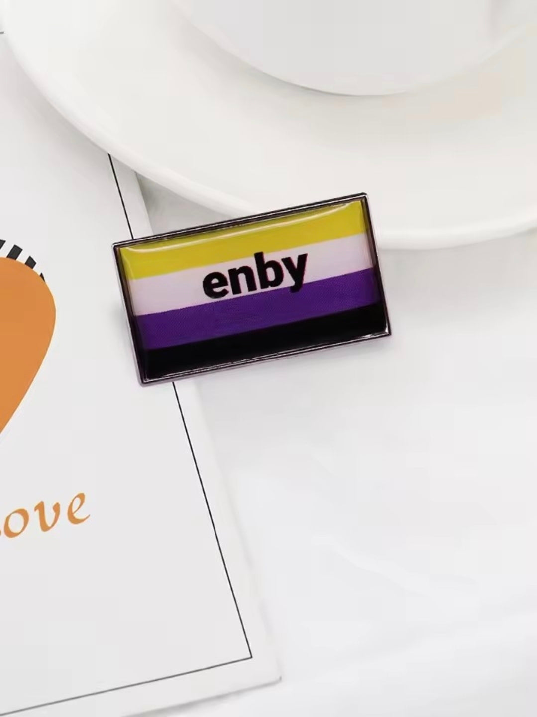 "Enby" Pride Flag pin Nonbinary